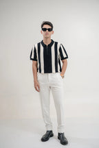 Monochrome Panel Zip Polo