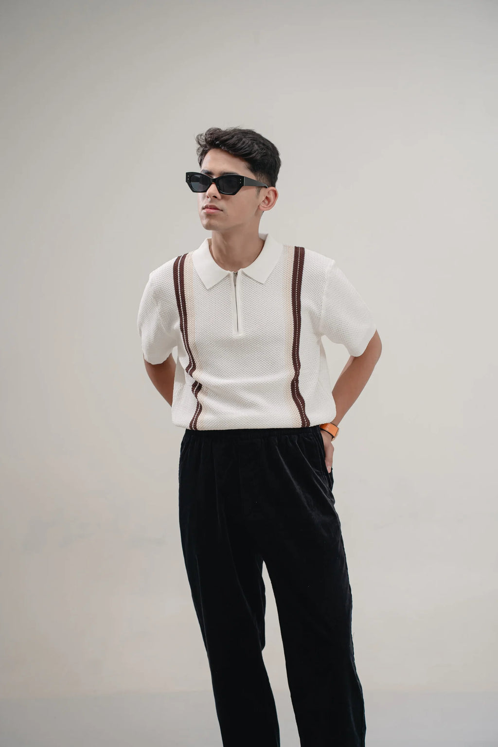 Heritage Knit Zip Polo