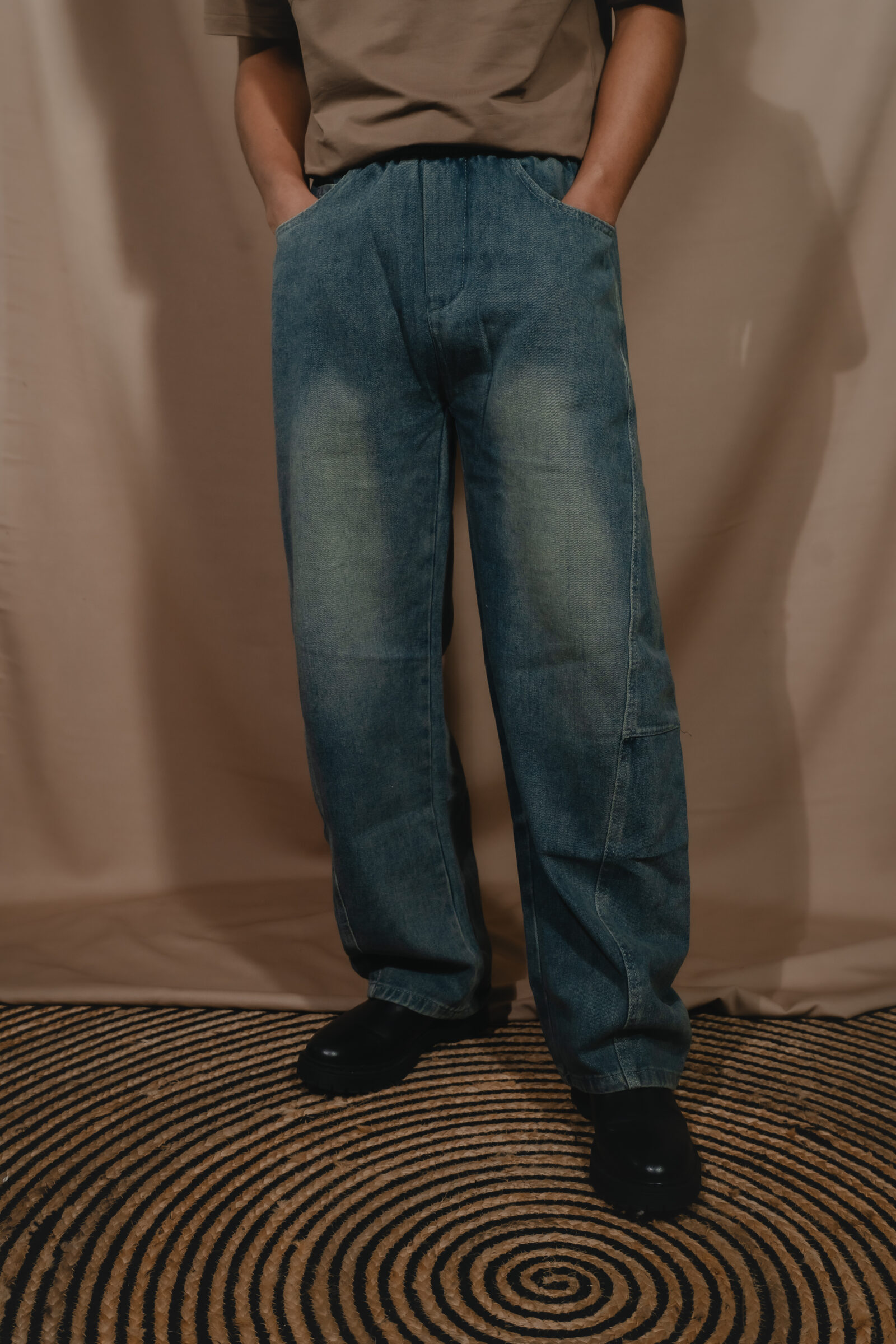 Vintage Blue Baggy Denim Pants