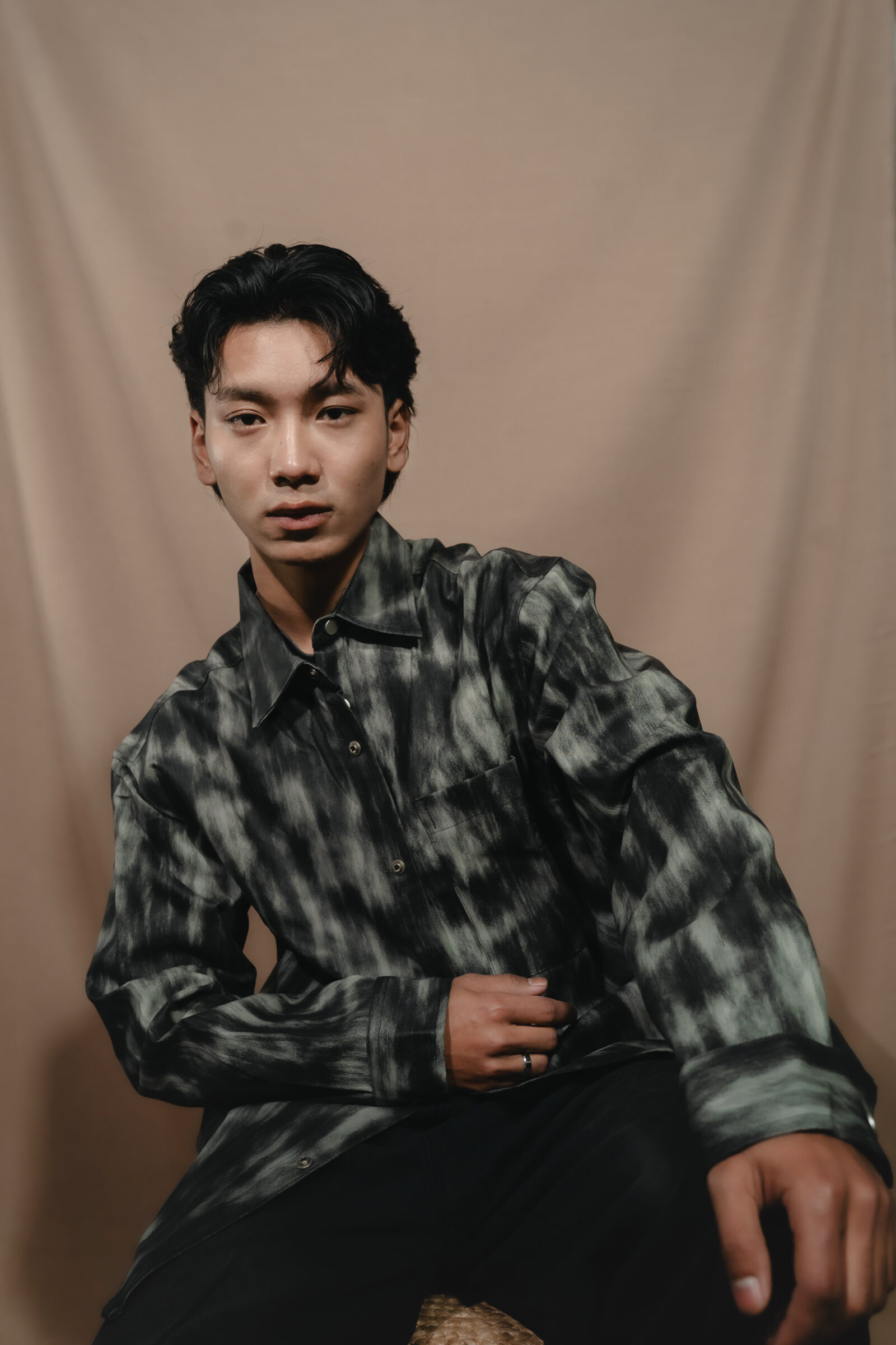 Charcoal Smoke Textured Shacket