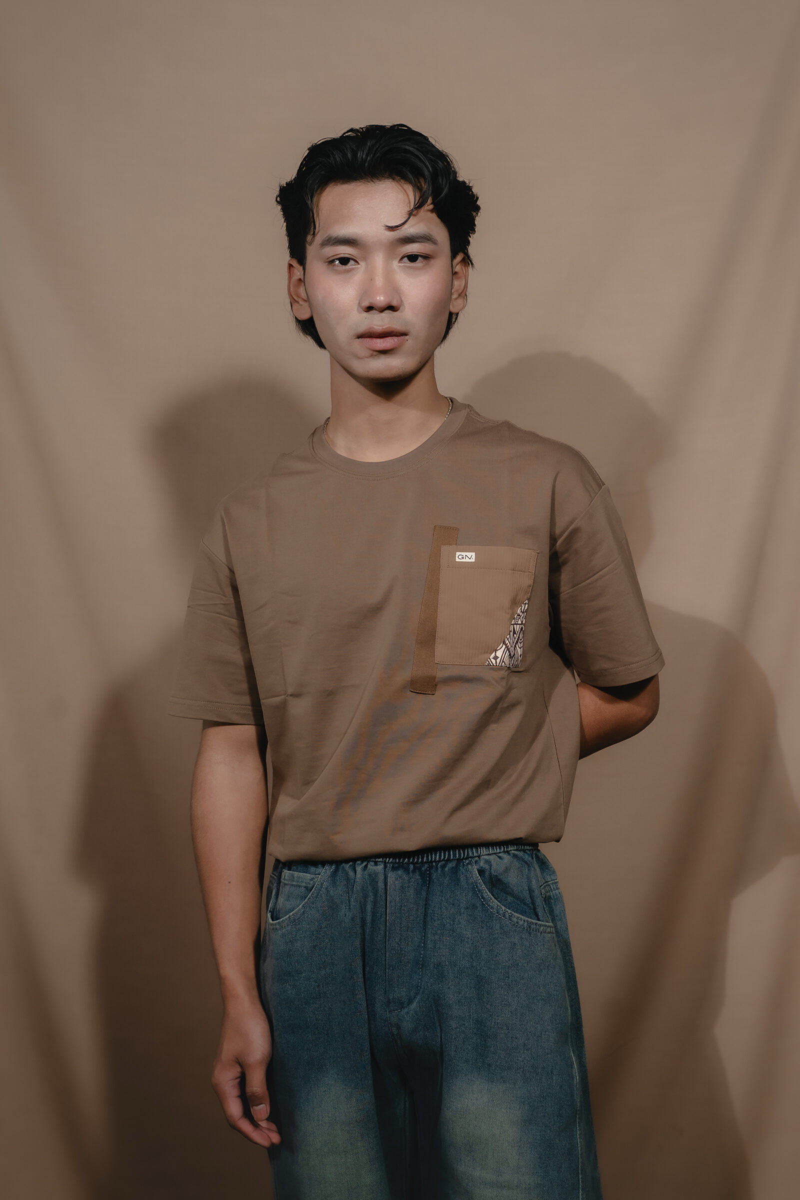 Earthy brown Pure Cotton T-Shirt